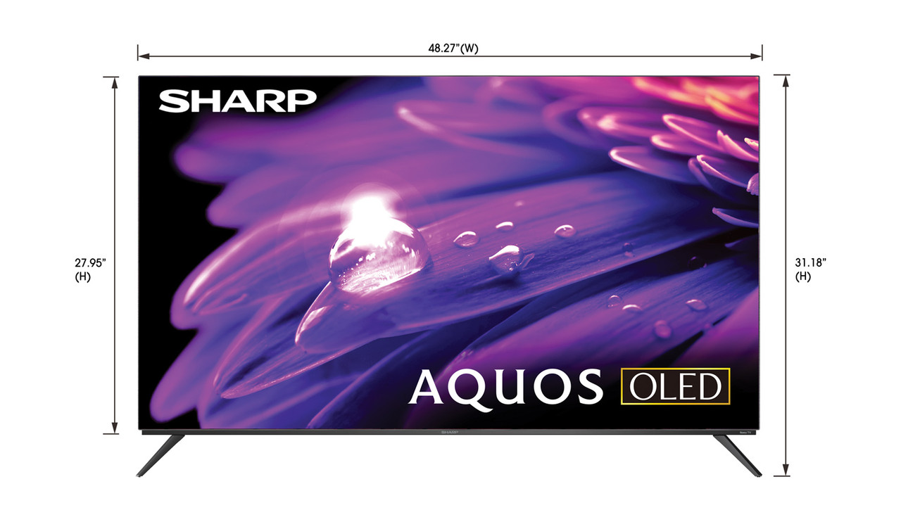 Sharp Roku TV 55" Class OLED 4K Ultra HD (4T-C55FS1UR) dimensions