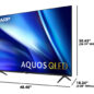 Sharp AQUOS QLED 55” Class (54.5” Diag.) 4K Ultra HD TV Powered by TiVo (4T-C55GM6540U) Scale