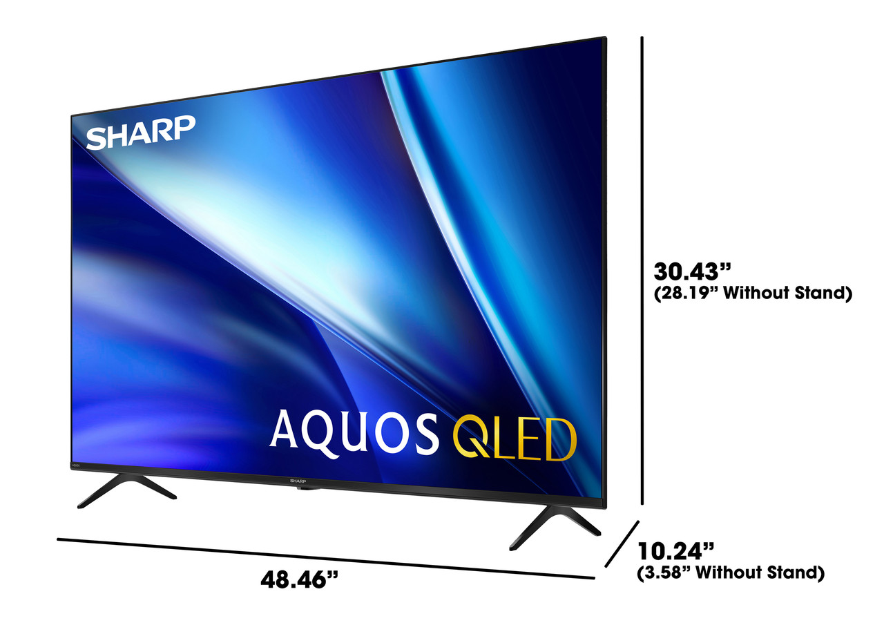 Sharp AQUOS QLED 55” Class (54.5” Diag.) 4K Ultra HD TV Powered by TiVo (4T-C55GM6540U) Scale