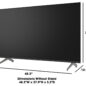 Sharp AQUOS QLED 55” Class (49.5” Diag.) 4K Ultra HD Smart TV (4T-C55HP7050U) Dimensions