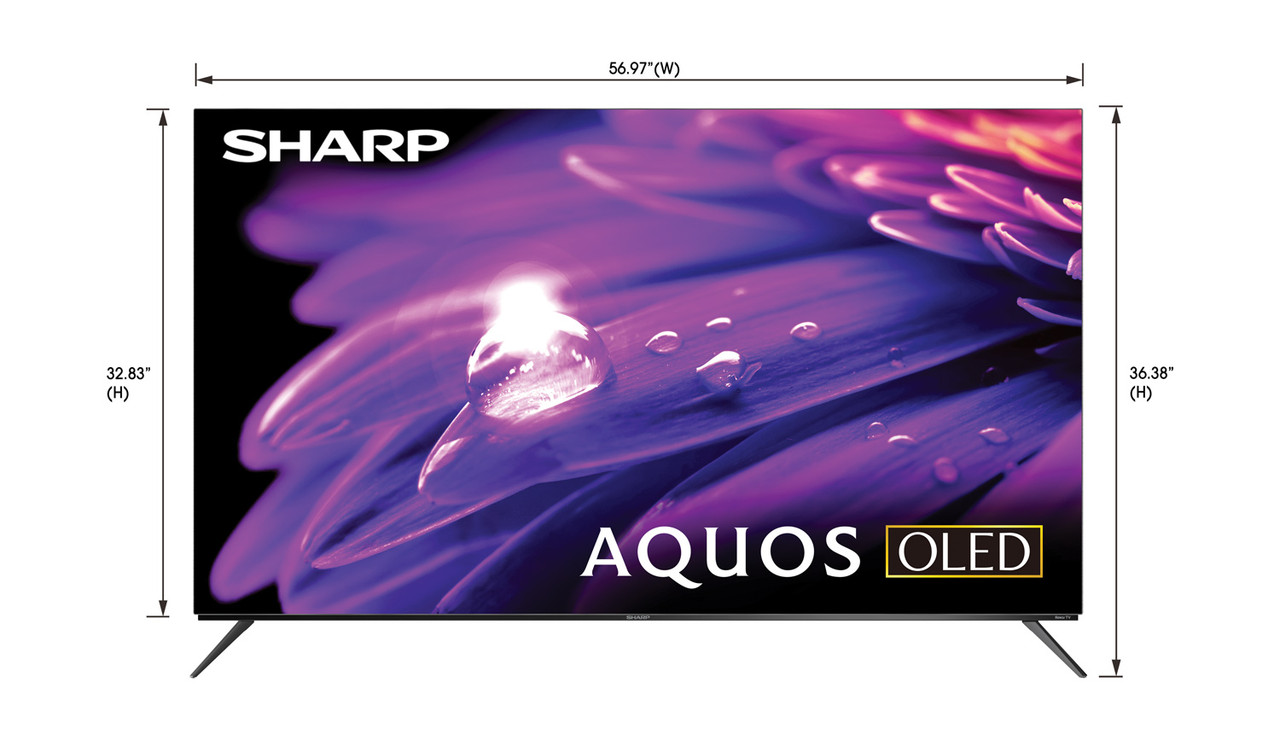 Sharp Roku TV 65" Class OLED 4K Ultra HD (4T-C65FS1UR) dimensions