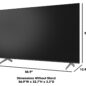 Sharp AQUOS QLED 50” Class (49.5” Diag.) 4K Ultra HD Smart TV (4T-C65HP7050U) Dimensions