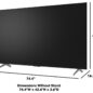 Sharp AQUOS QLED 85” Class (84.5” Diag.) 4K Ultra HD Smart TV (4T-C85HP7050U) Dimensions
