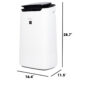 Sharp Smart True HEPA Large Room Air Purifier with Plasmacluster® Ion Technology (FXJ80UW) dimensions