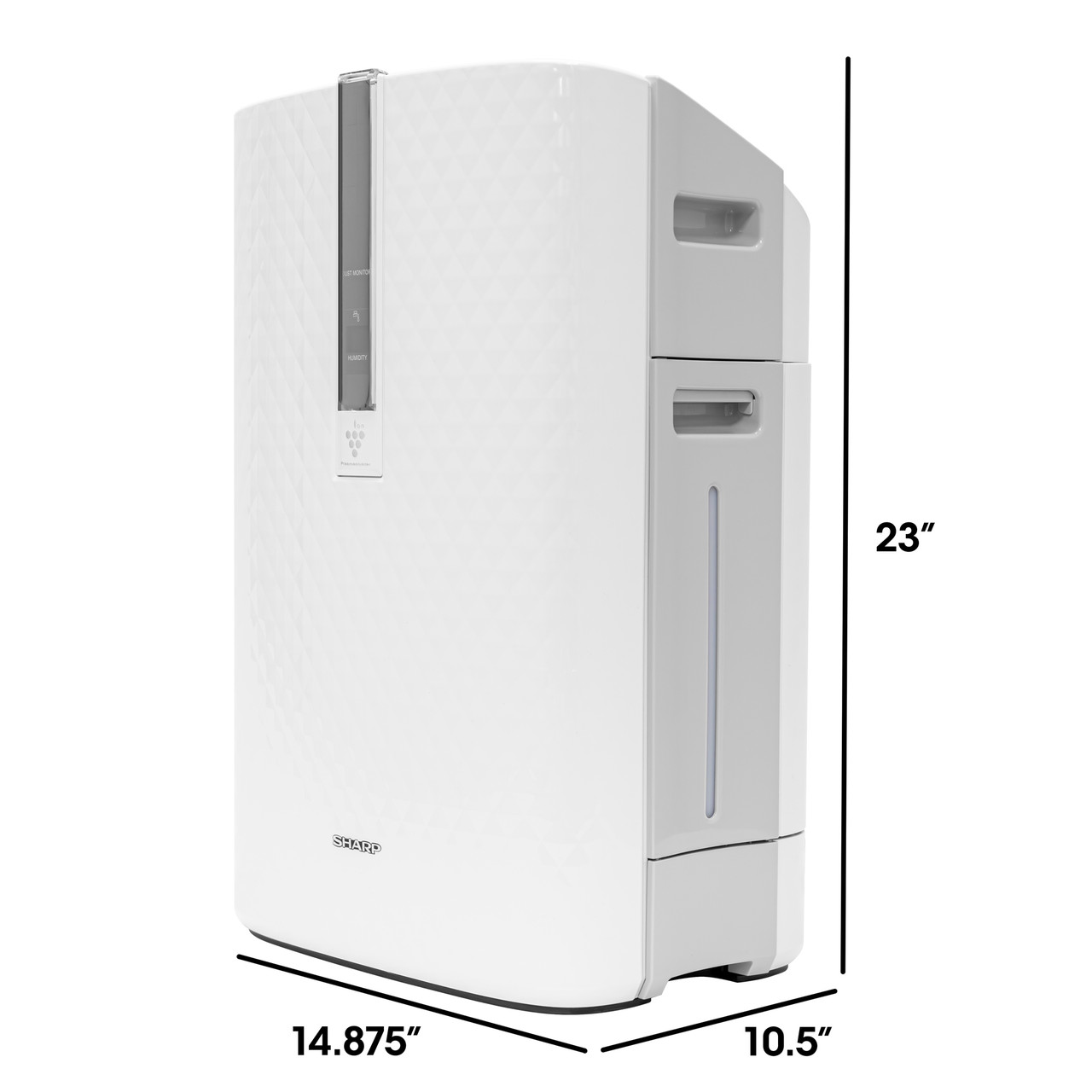 Sharp Plasmacluster® Air Purifier with Humidifying Function for Medium Rooms (KC850U) dimensions