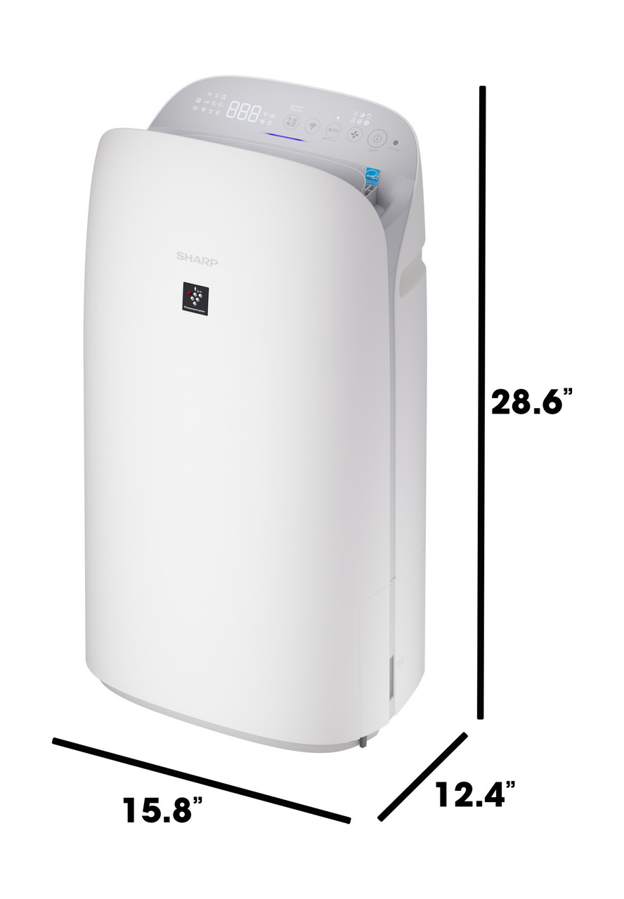 Sharp Plasmacluster Ion Air Purifier with True HEPA + Humidifier (KCP70UW) dimensions