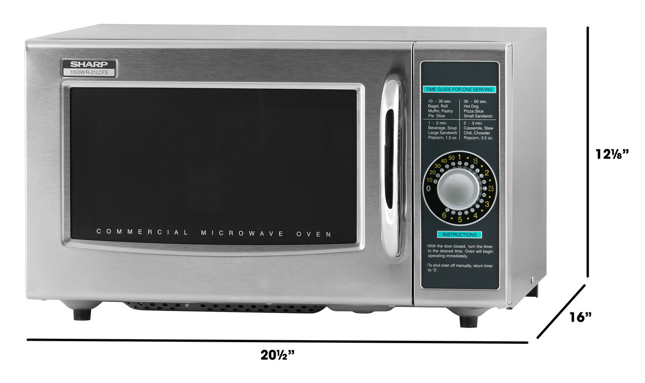 Medium-Duty Commercial Microwave Oven with 1000 Watts (R21LCFS) Dimensions