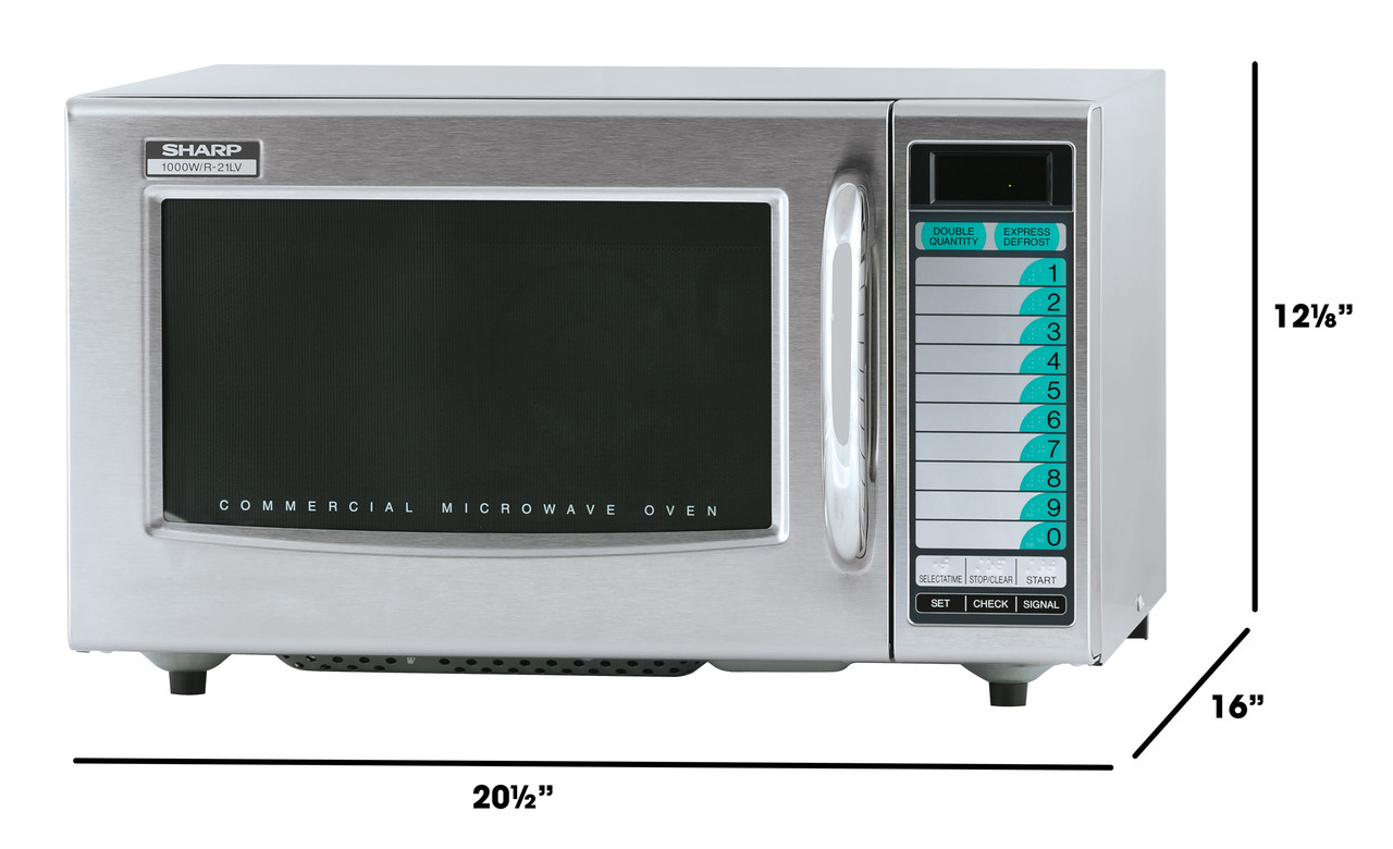 Medium-Duty Commercial Microwave Oven with 1000 Watts (R21LCFS) Dimensions