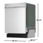 24 in. Slide-In Stainless Steel Hybrid Dishwasher (SDW6506JS) dimensions