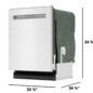 Sharp 24 in. Slide-In Smart Dishwasher (SDW6767HS) Dimensions