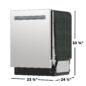 Sharp 24 in. Stainless Steel Dishwasher (SDW6768SMS) Dimensions
