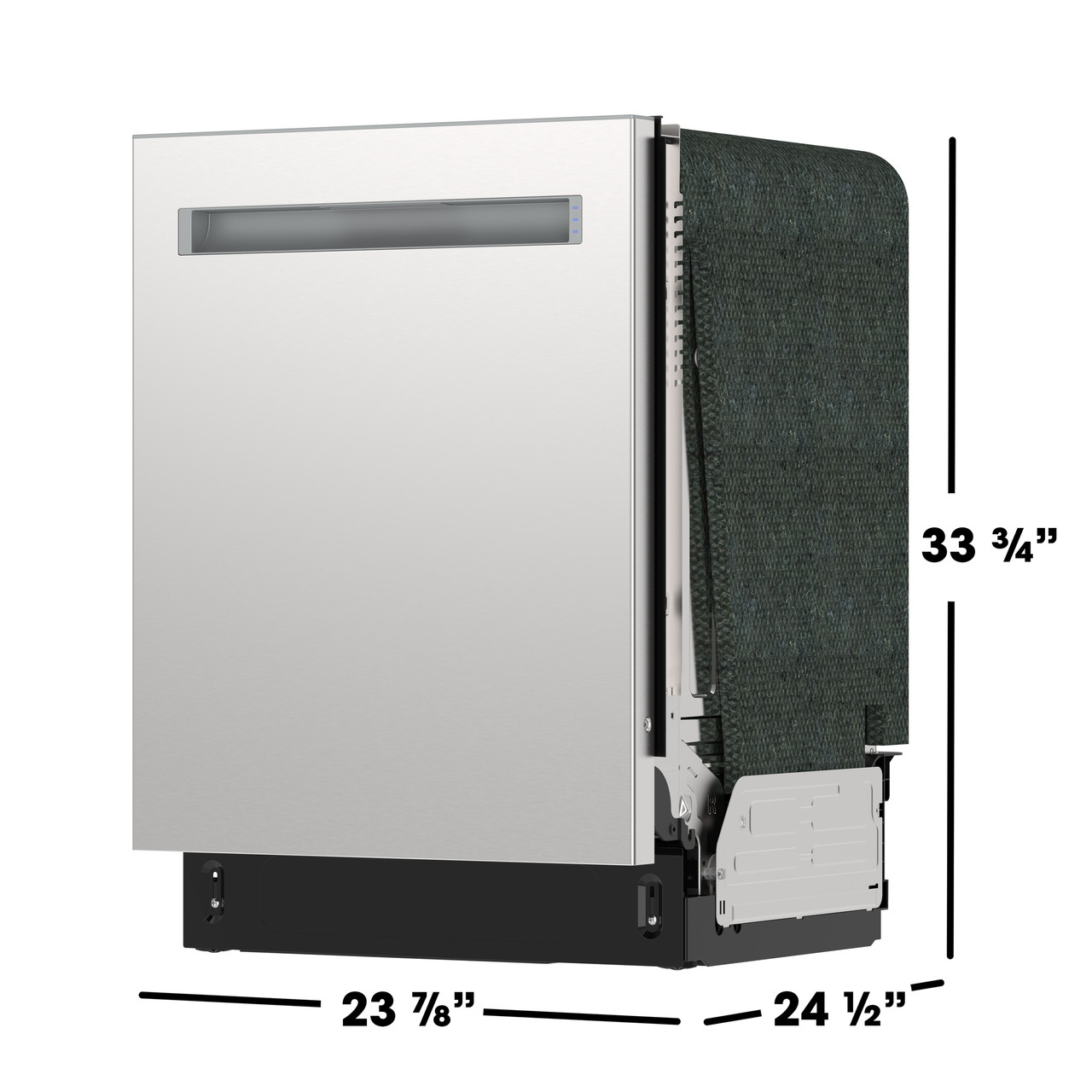 Sharp 24 in. Stainless Steel Dishwasher (SDW6768SMS) Dimensions