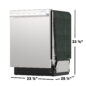 Sharp 24 in. Stainless Steel Dishwasher (SDY6735DNS) Dimensions