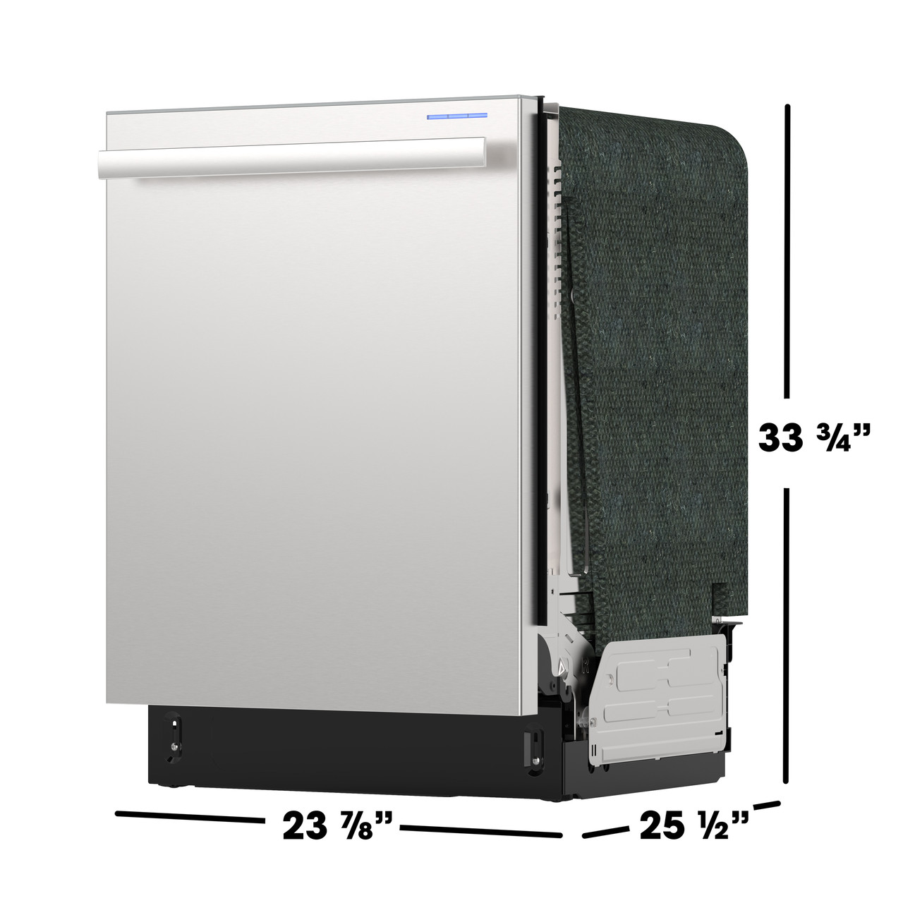 Sharp 24 in. Stainless Steel Dishwasher (SDY6735DNS) Dimensions
