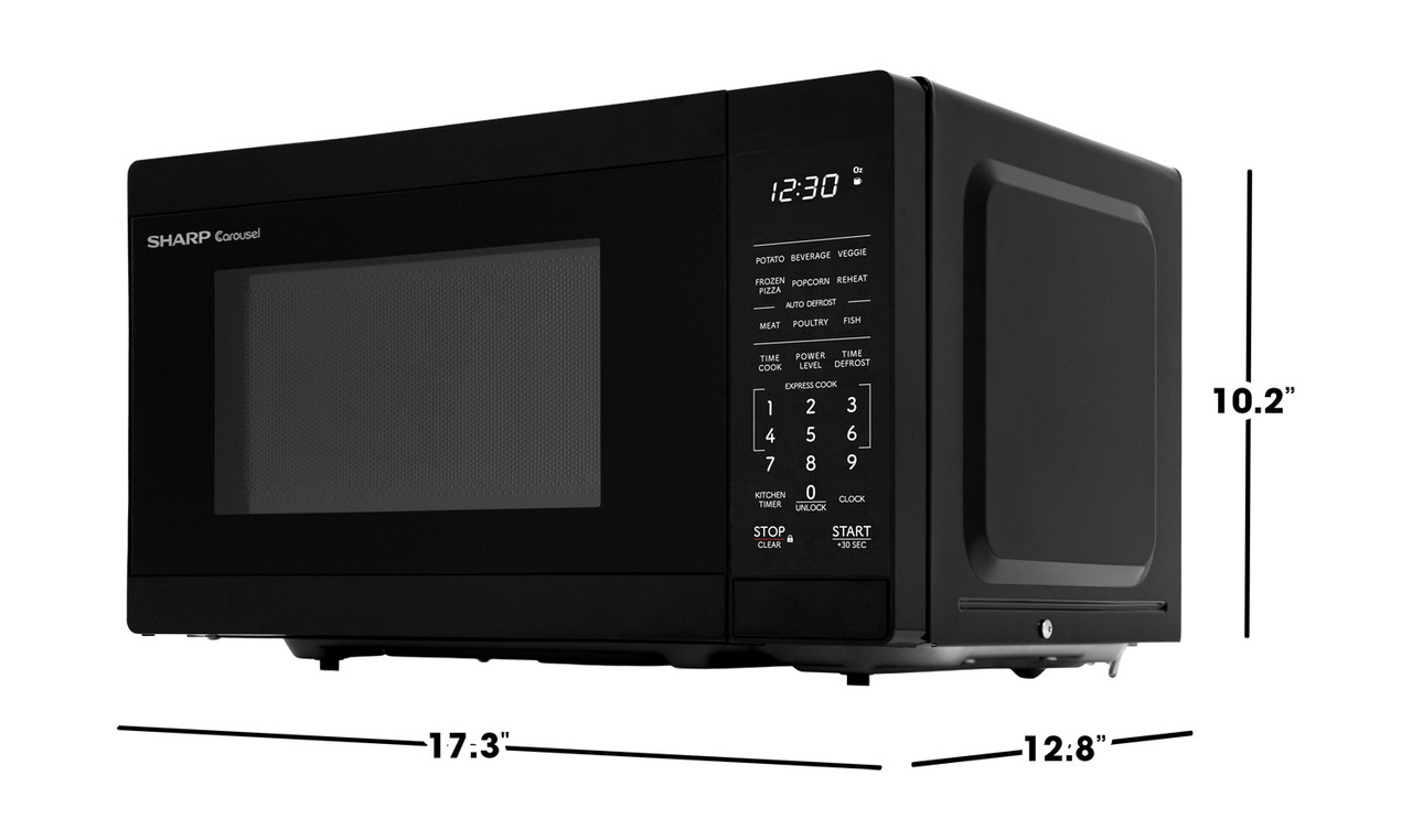 0.7 cu. ft. Carousel Countertop Microwave Oven (SMC0760KB) dimensions