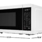 0.7 cu. ft. 700W White Carousel Countertop Microwave Oven (SMC0760KB) dimensions