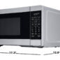 0.7 cu. ft. Stainless Steel Carousel Countertop Microwave Oven (SMC0761KS) dimensions