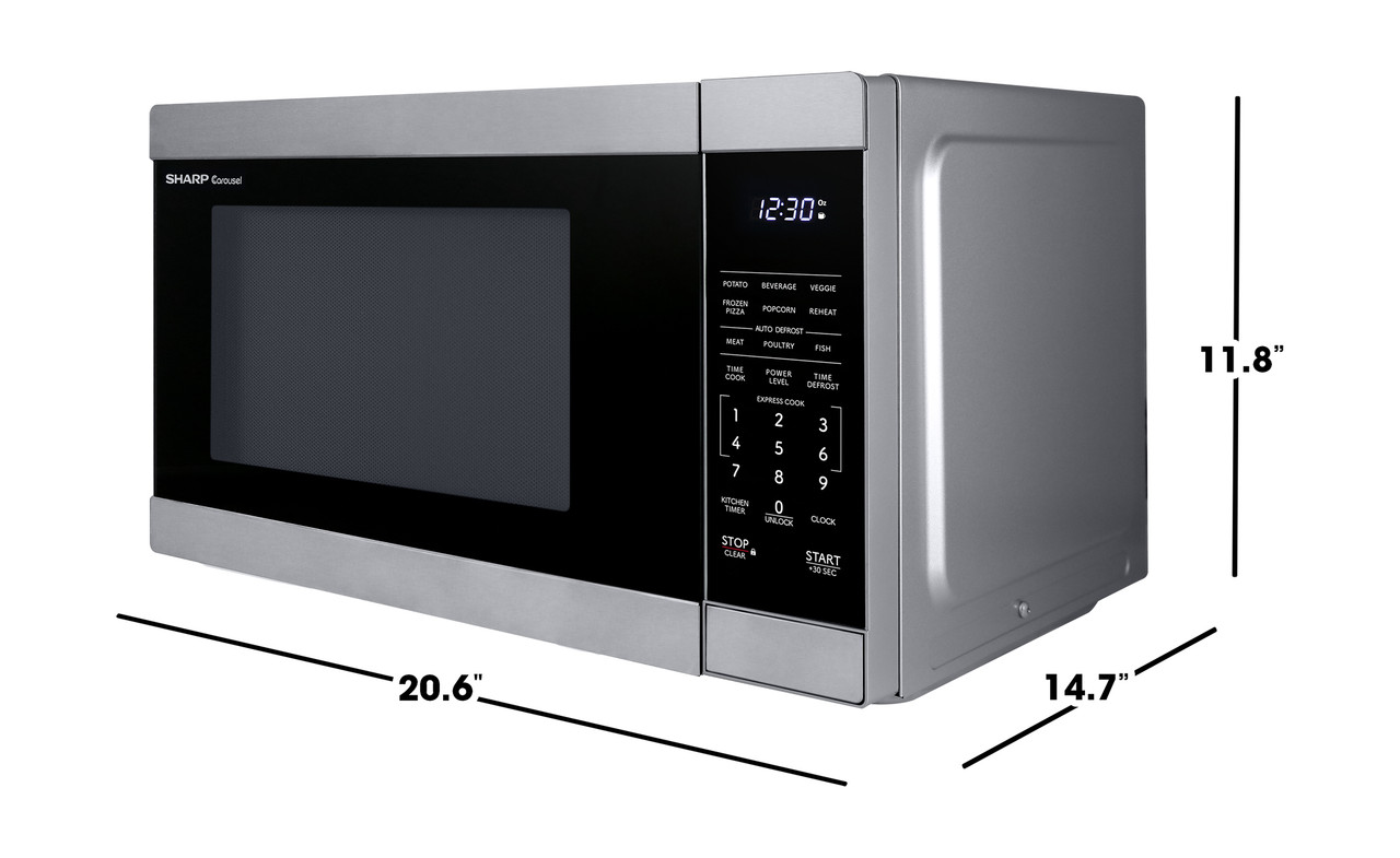 1.1 cu. ft. Stainless Steel Carousel Countertop Microwave (SMC1162KS) dimensions