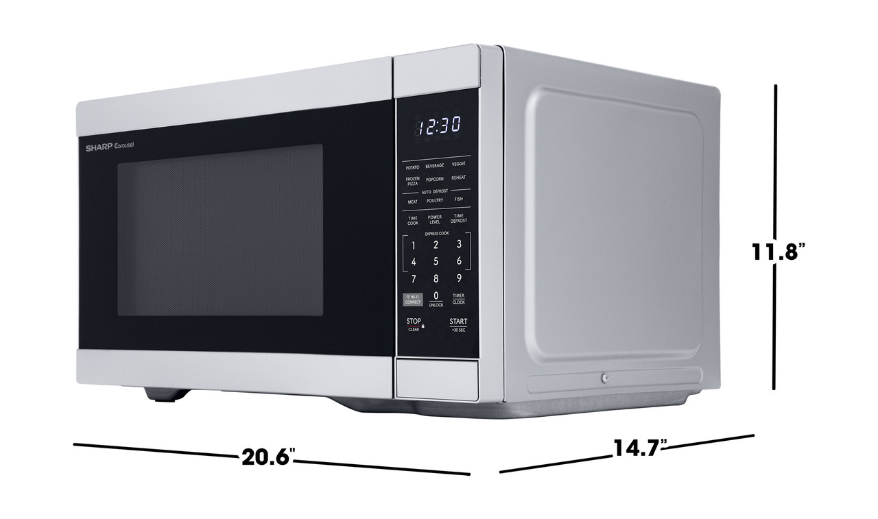 1.1 cu. ft. Smart Countertop Microwave Oven (SMC1169KS) dimensions
