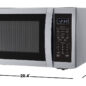 Sharp 1.4 cu. ft. Carousel Countertop Microwave (SMC1450KS) dimensions