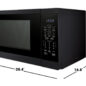 1.4 cu. ft. Black Carousel Countertop Microwave Oven (SMC1461KB) dimensions