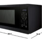 1.4 cu. ft. Black Carousel Countertop Microwave Oven (SMC1461KB) dimensions