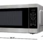 Sharp 2.2 cu. ft. Carousel Countertop Microwave Oven (SMC2265KS) dimensions