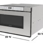 24 in. Built-In Stainless Steel Microwave Drawer Oven (SMD2430MS) dimensions