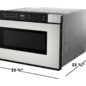 24 in. Built-In Stainless Steel Microwave Drawer Oven (SMD2440JS) dimensions