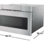 Sharp SMD2470ASY 24-inch Stainless Steel Microwave Drawer dimensions