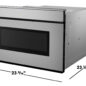 24 in. Smart Microwave Drawer Oven (SMD2479JS) Dimensions