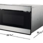 24 in. Sharp Stainless Steel Smart Microwave Drawer Oven (SMD2489ES) dimensions