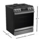 30 in. Gas Convection Slide-In Range with Air Fry (SSG3061JS) dimensions