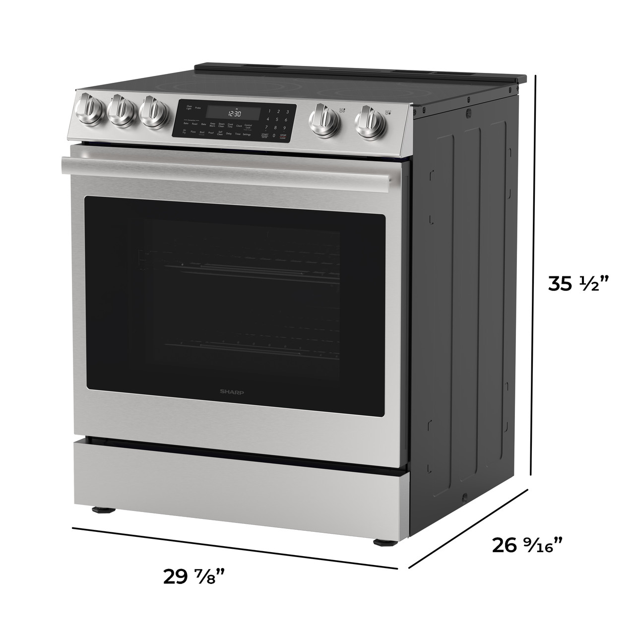 SSR3076SNS 6.3 cu. ft. Slide-in Electric Range Dimensions