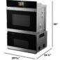 Convection Wall Oven with Microwave Drawer Oven (SWB3085HS) dimensions