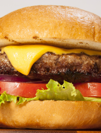 close up of cheeseburger