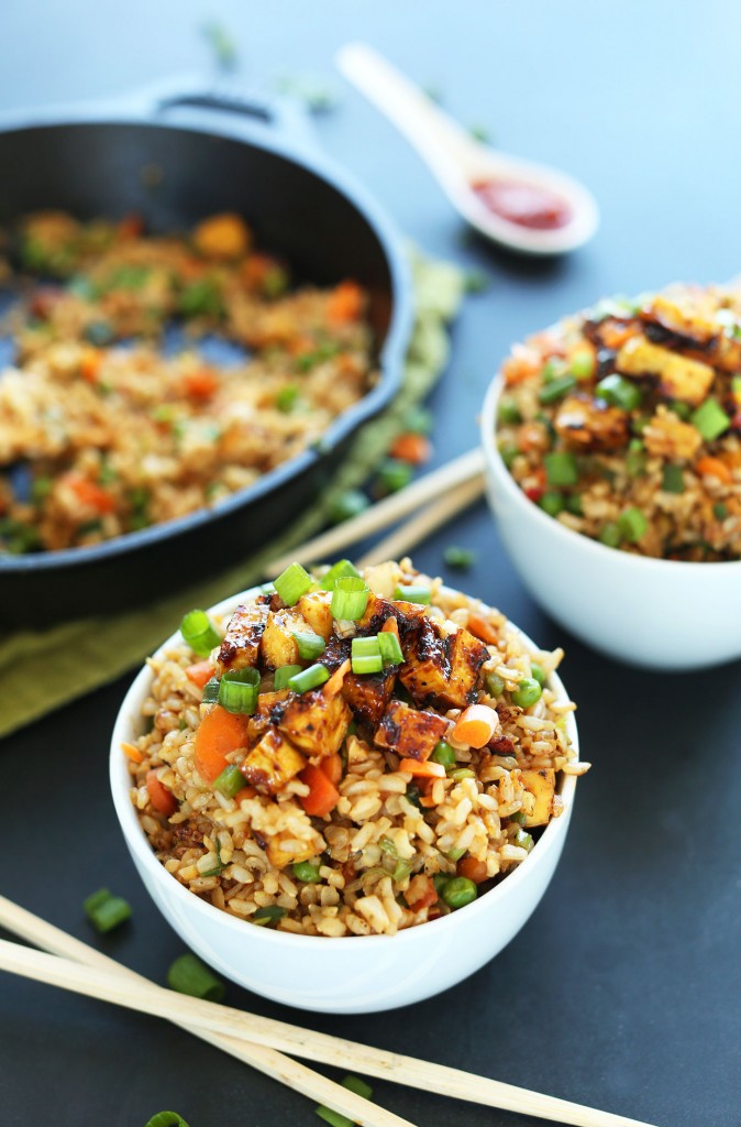 Vegan Fried Rice in bowls