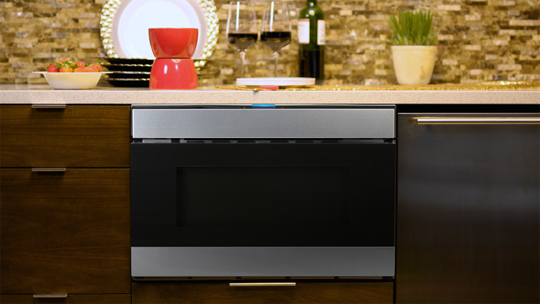 Sharp Easy Wave Open Microwave Drawer (SMD2480CS) - Space-Saving Appliances for Small Kitchens