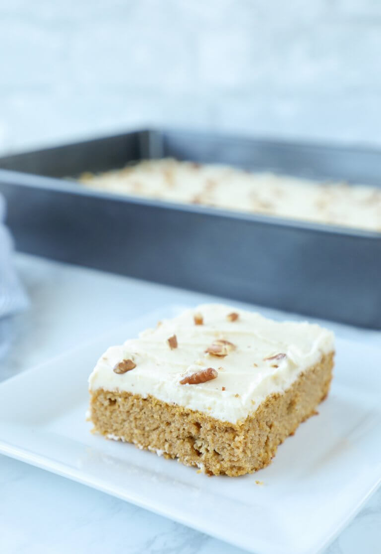 Keto Pumpkin Spice Sheet Cake Low Carb