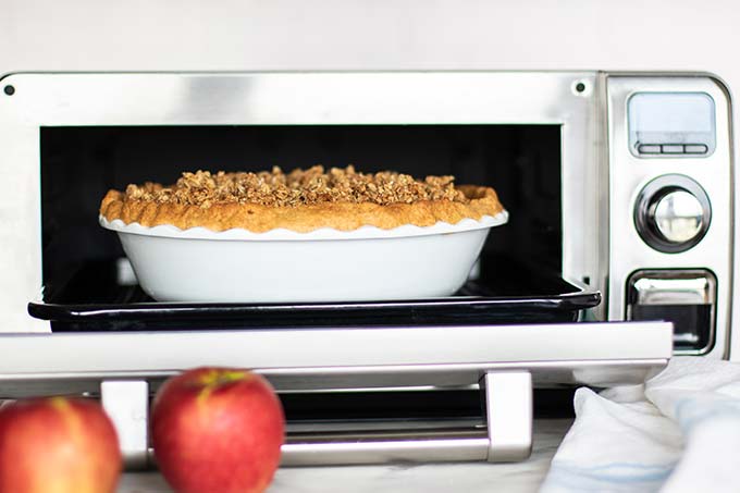 Gluten free apple pie being prepared.