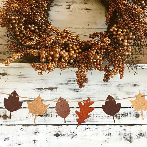 Fall Decor with leaves