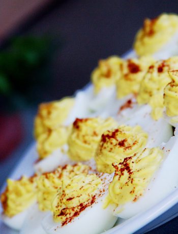 Deviled Eggs on a plate