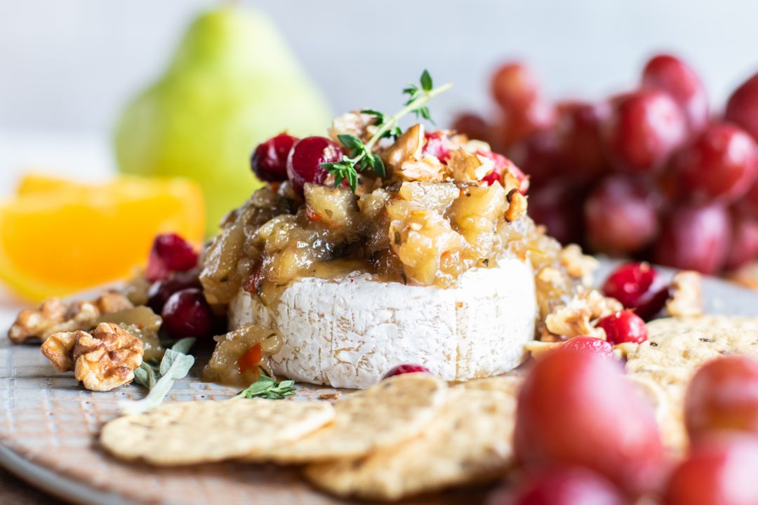 Baked Brie with Pear Chutney