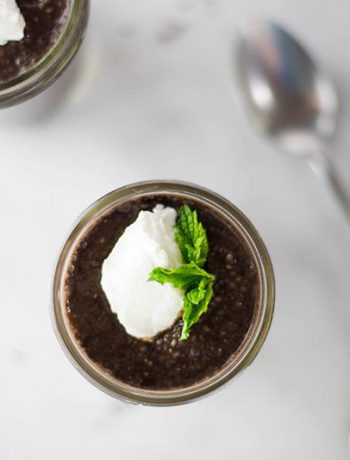 Dark Chocolate Mint Chia Pudding