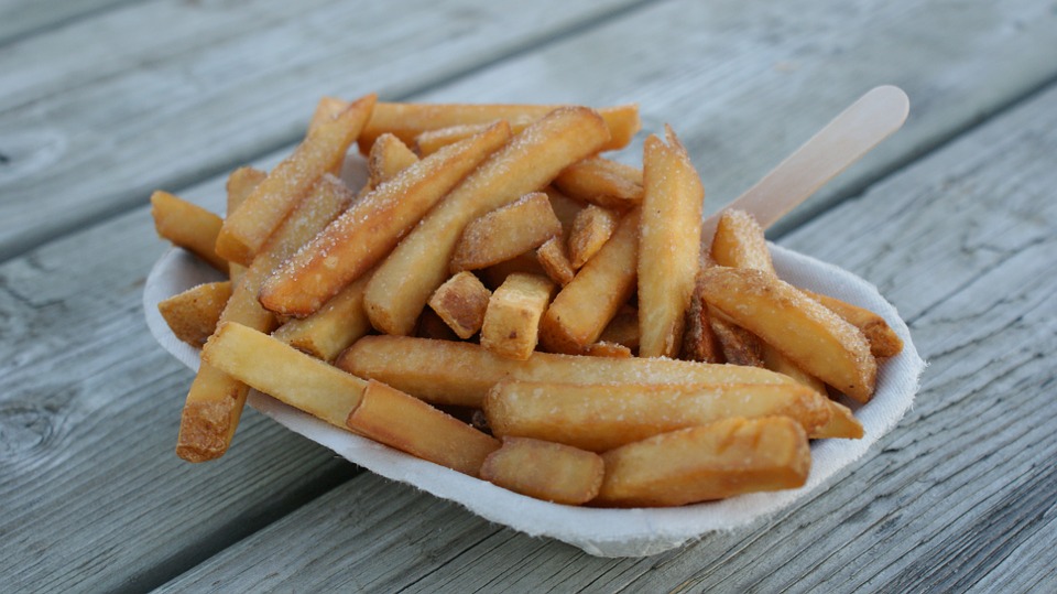 French fries with salt in a bowl.