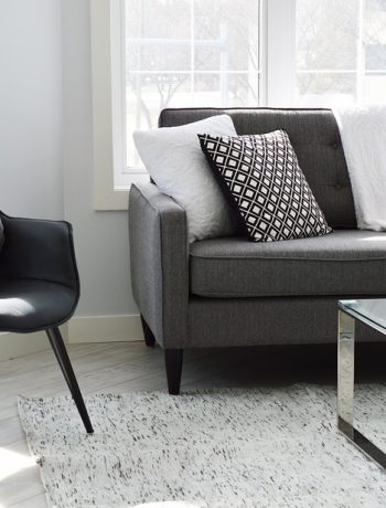 Grey furniture in modern apartment design