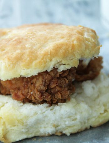 Chicken Biscuit on a table.
