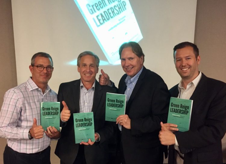 Sharp executives at a book promotion event.