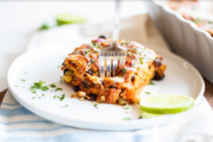 Tips to Freeze Your Dinners - Vegetarian Enchilada Casserole Recipe
