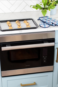 Cookies cooling atop a Sharp SuperSteam+™ Built-In Wall Oven (SSC2489DS)